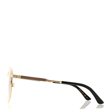 Gucci Web Round Sunglasses GG0206SK Gold 3 of 7