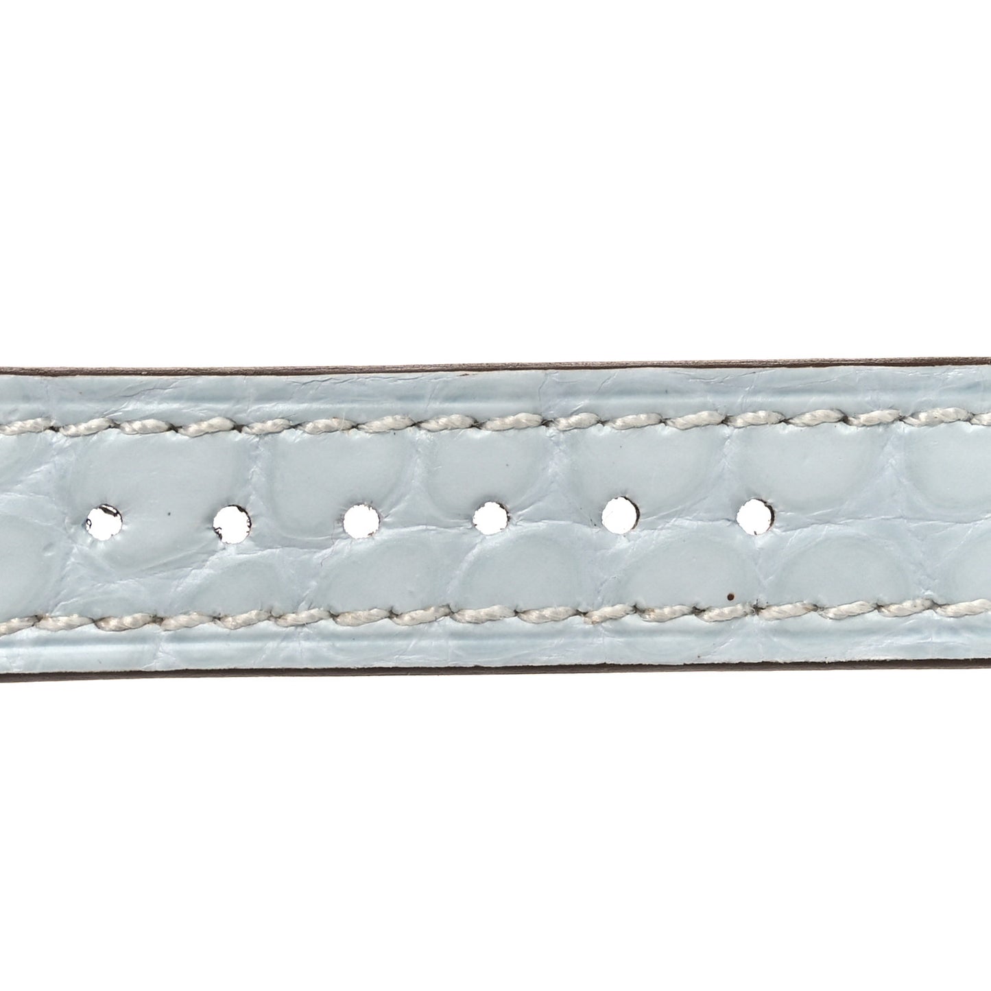 Matte Alligator 21mm Heure H Hour Watch Strap Bleu Brum