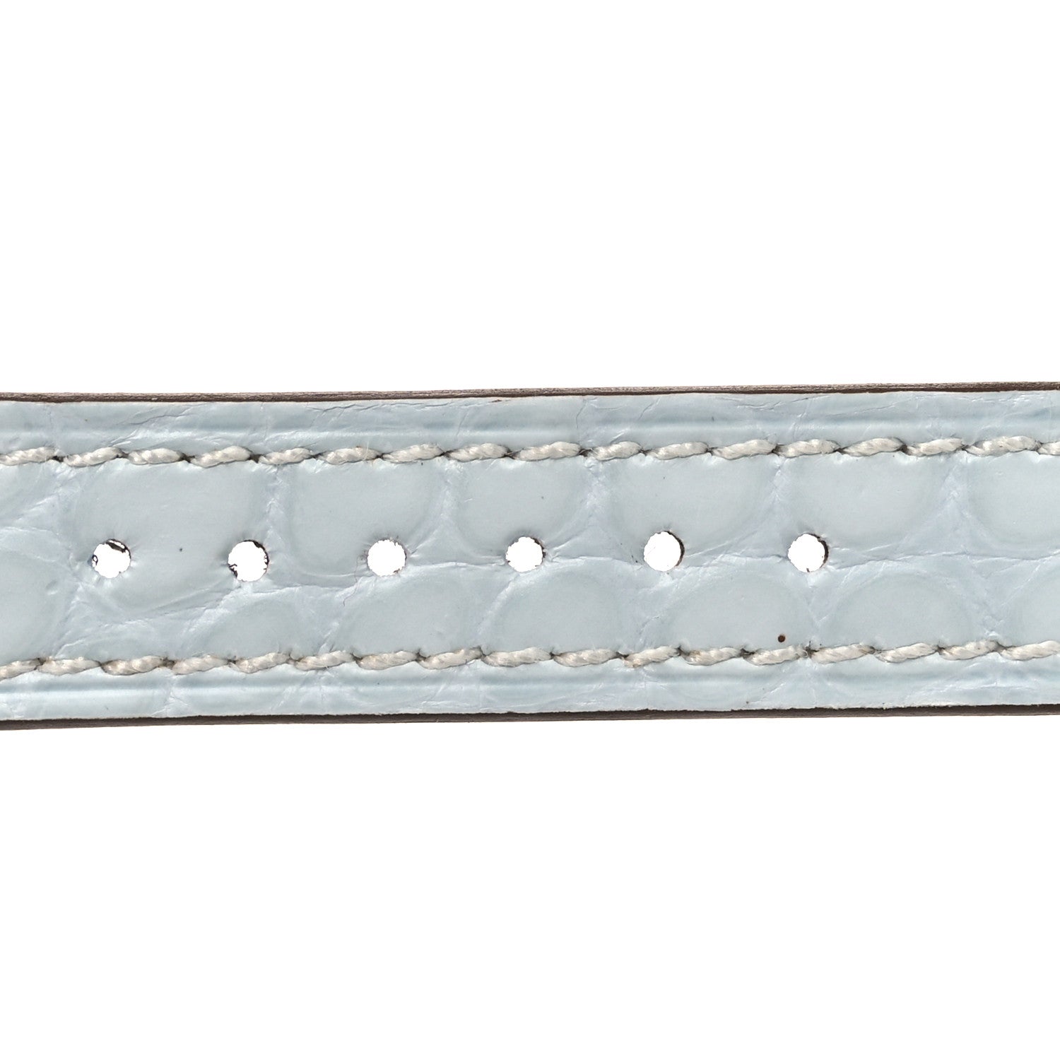 Hermes Matte Alligator 21mm Heure H Hour Watch Strap Bleu Brum 3 of 7