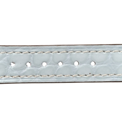 Hermes Matte Alligator 21mm Heure H Hour Watch Strap Bleu Brum 3 of 7