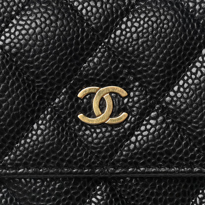 Chanel Caviar Quilted Large Gusset Flap Wallet Black 5 of 5
