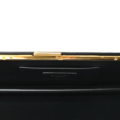 Saint Laurent Smooth Calfskin Large Midnight Clutch Black 5 of 8