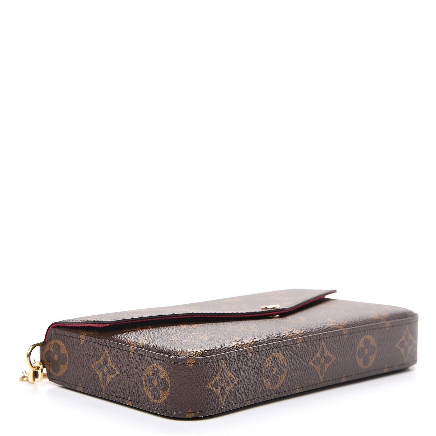 Monogram Pochette Felicie Chain Wallet Fuchsia