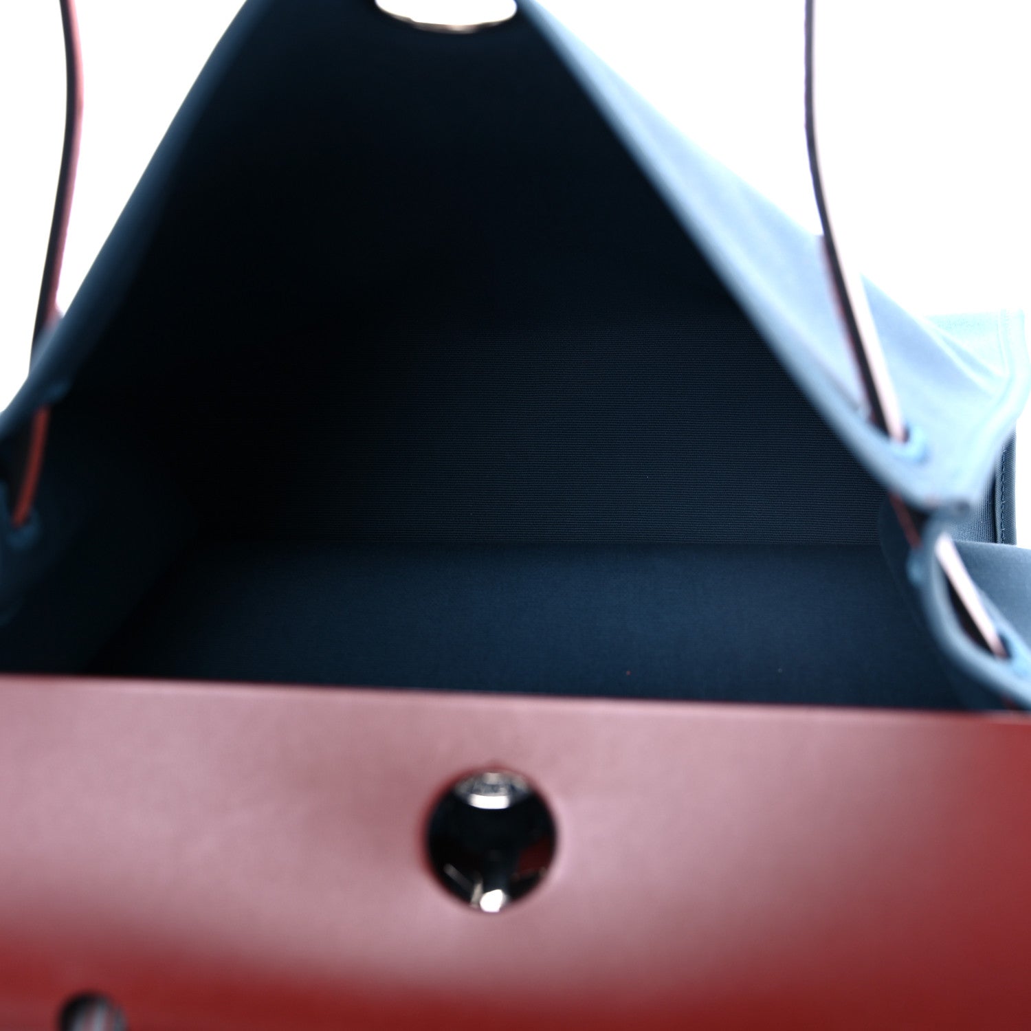 Hermes Vache Hunter Toile Militaire Herbag Zip 31 PM Bleu Agate Rouge H 6 of 13