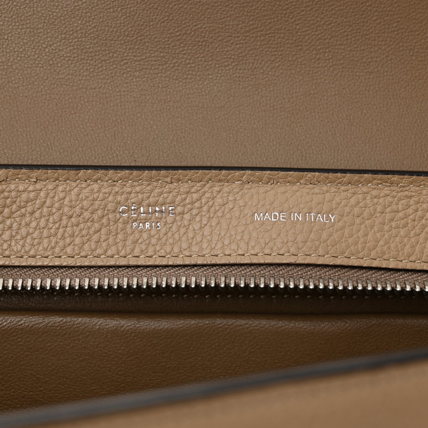 Drummed Calfskin Suede Small Trapeze Dune