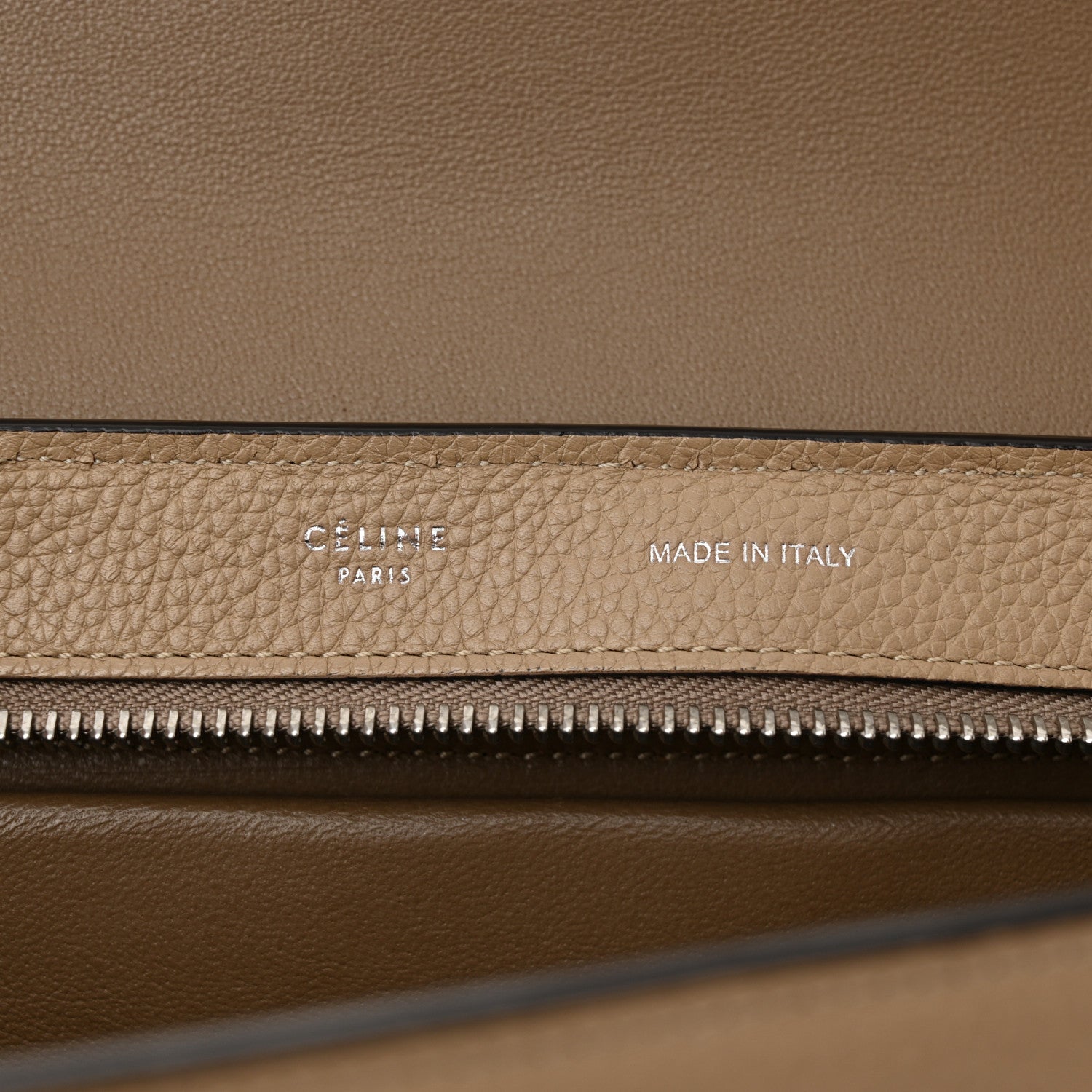 Celine Drummed Calfskin Suede Small Trapeze Dune 6 of 12