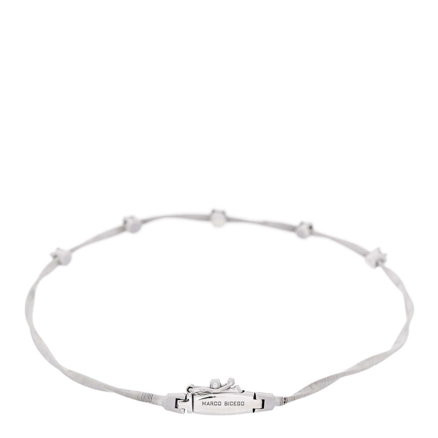 18K White Gold Diamond Marrakech Twisted Coil Bracelet