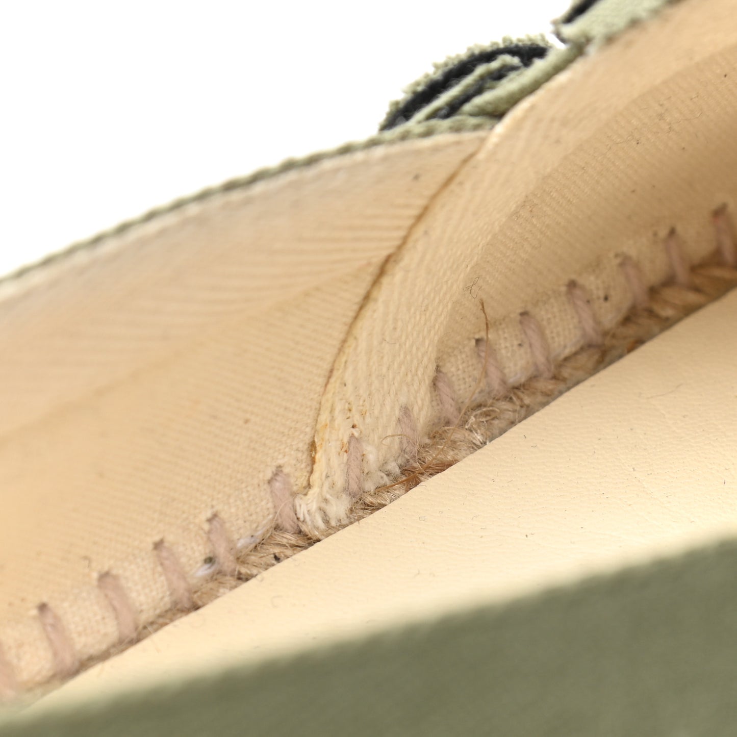 Suede Camellia CC Espadrilles 38 Khaki