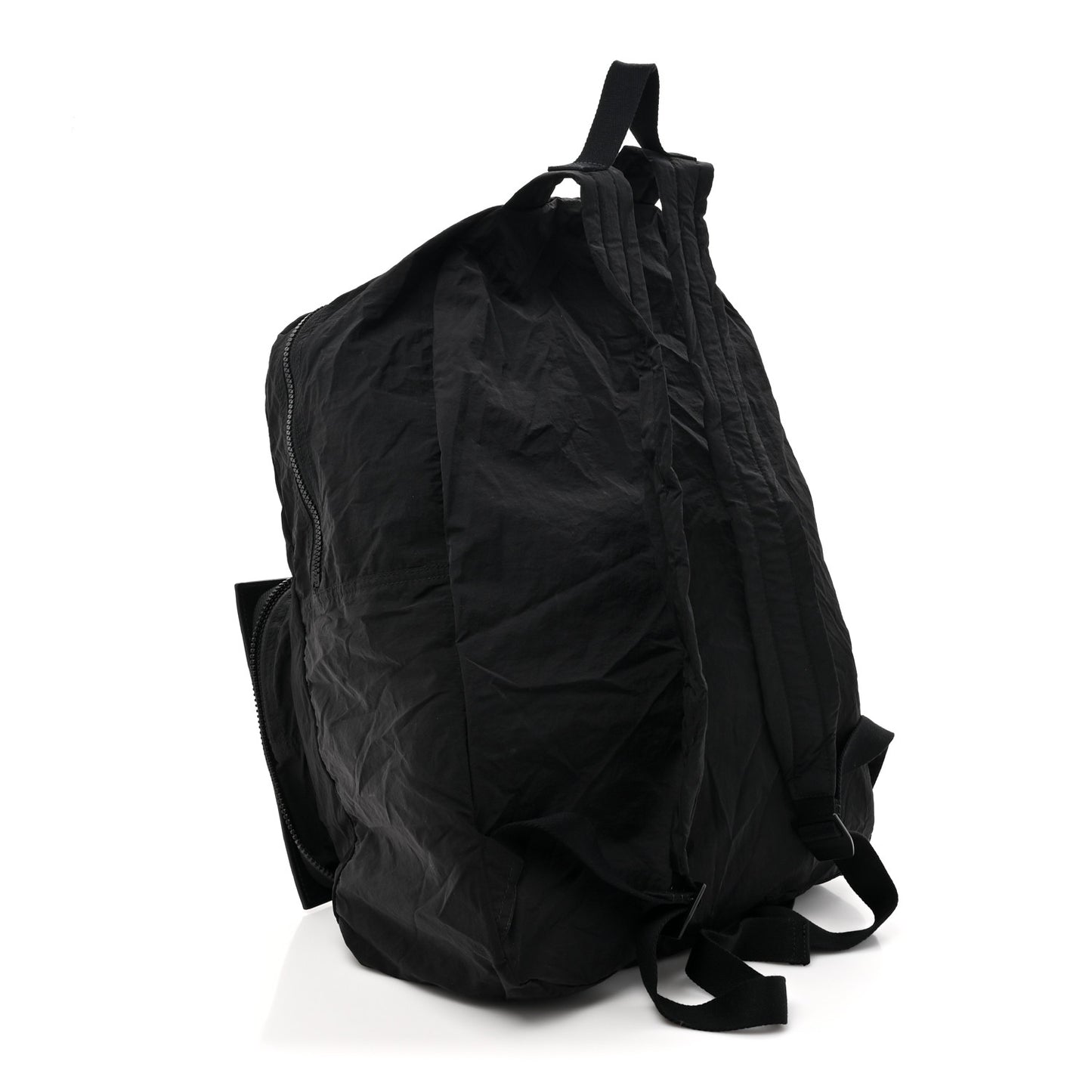 Nappa Nylon Intreccio Packable Backpack Black