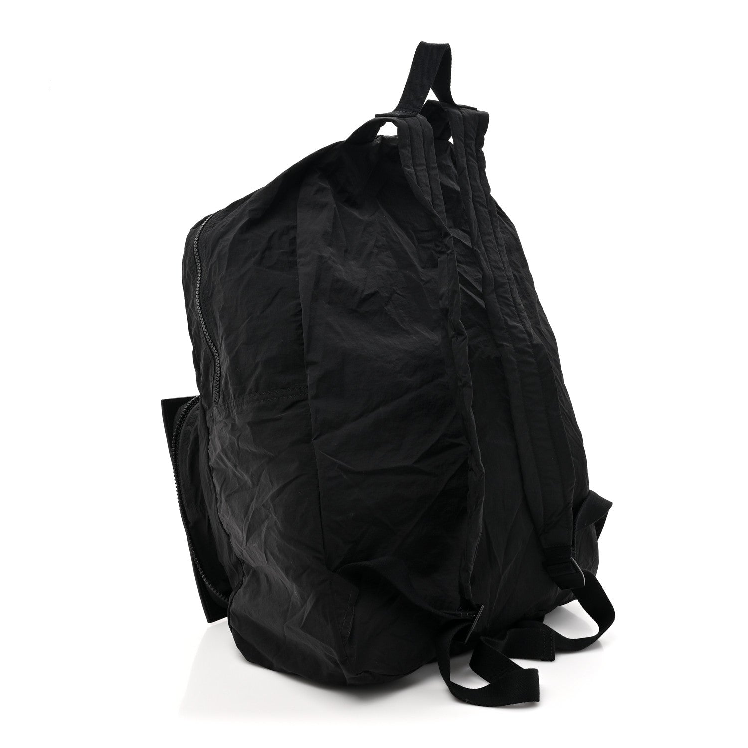 Bottega Veneta Nappa Nylon Intreccio Packable Backpack Black 5 of 16
