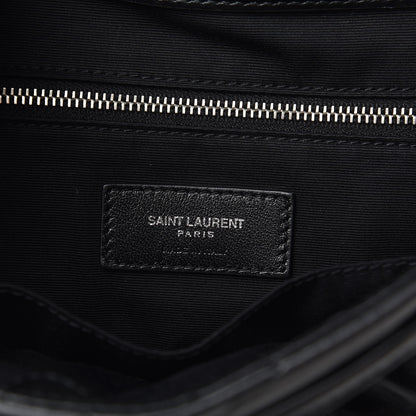 Saint Laurent Calfskin Y Quilted Monogram Small Loulou Backpack Black 6 of 9