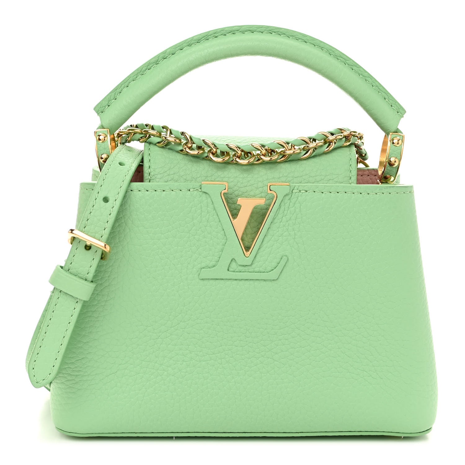 Louis Vuitton Taurillon Mini Capucines Vert Pomme 1 of 9
