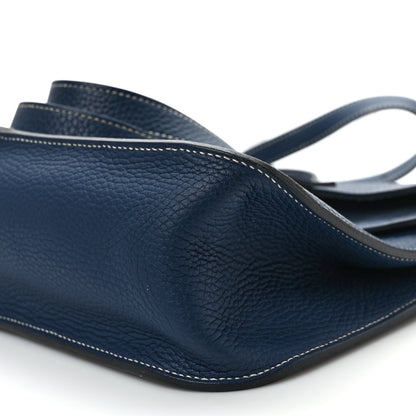 Hermes Taurillon Clemence Halzan 31 GM Bleu Encre 8 of 8