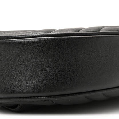 Gucci Calfskin Matelasse GG Marmont Belt Bag 85 34 Black 9 of 10