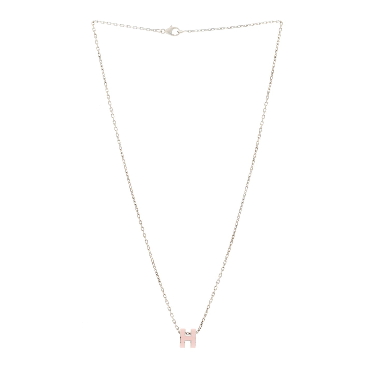 Palladium Mini Pop H Pendant Necklace Rose Dragee