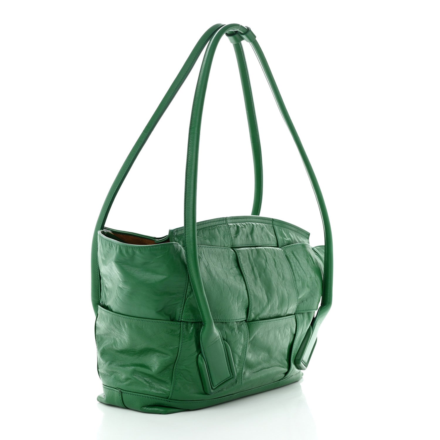 Bottega Veneta Paper Calfskin Maxi Intrecciato Medium Arco Slouch Racing Green 3 of 11