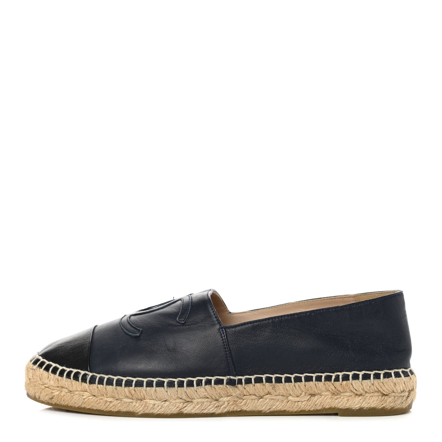 Lambskin CC Espadrilles 39 Navy Black