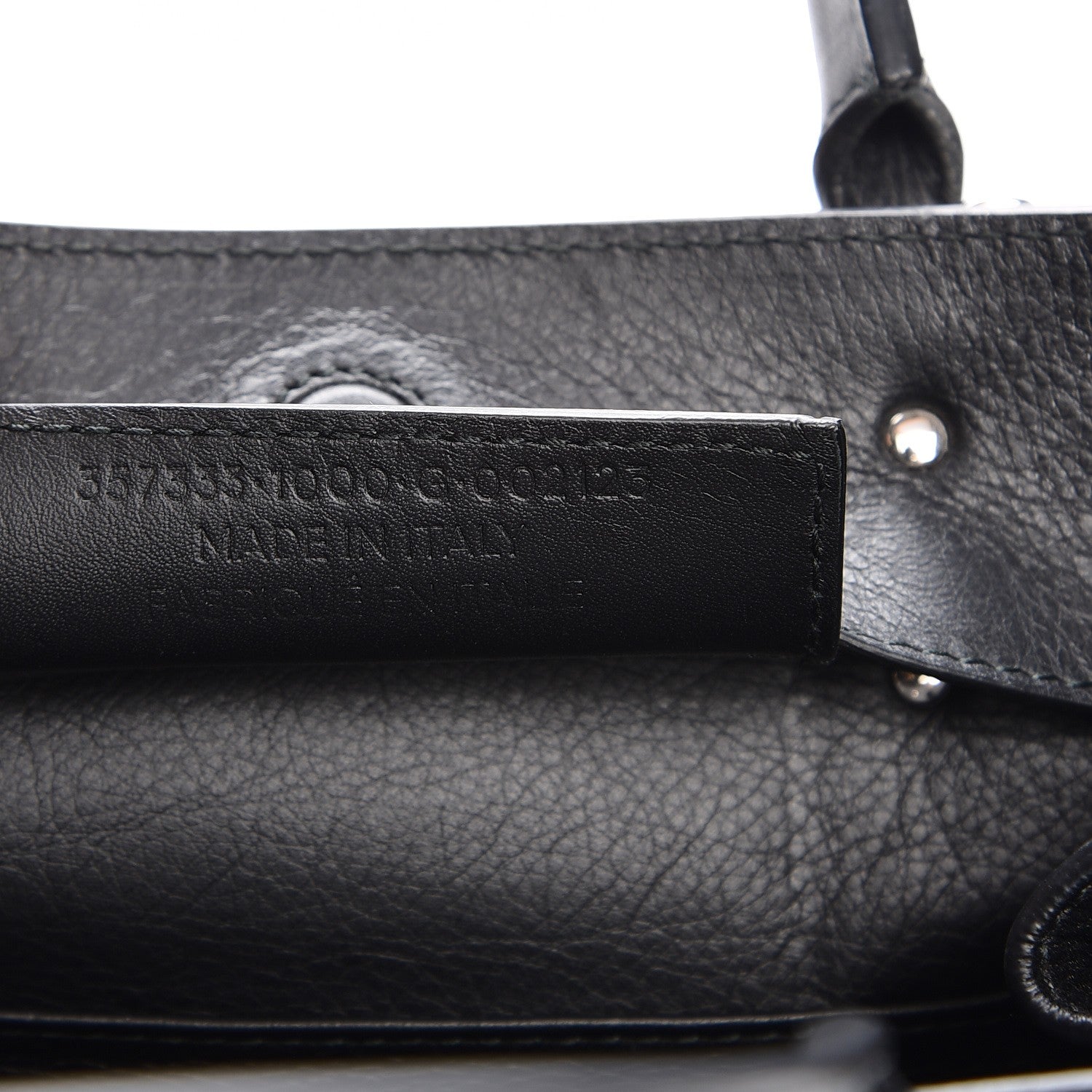 Balenciaga Grained Calfskin Papier Mini A4 Zip Around Tote Black 8 of 10
