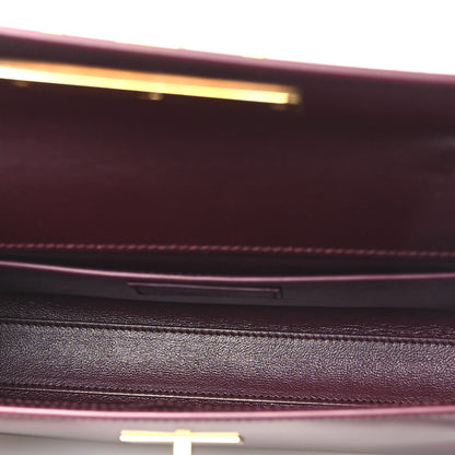 Saint Laurent Smooth Calfskin Small Manhattan Shoulder Bag Hot Wine 4 of 10