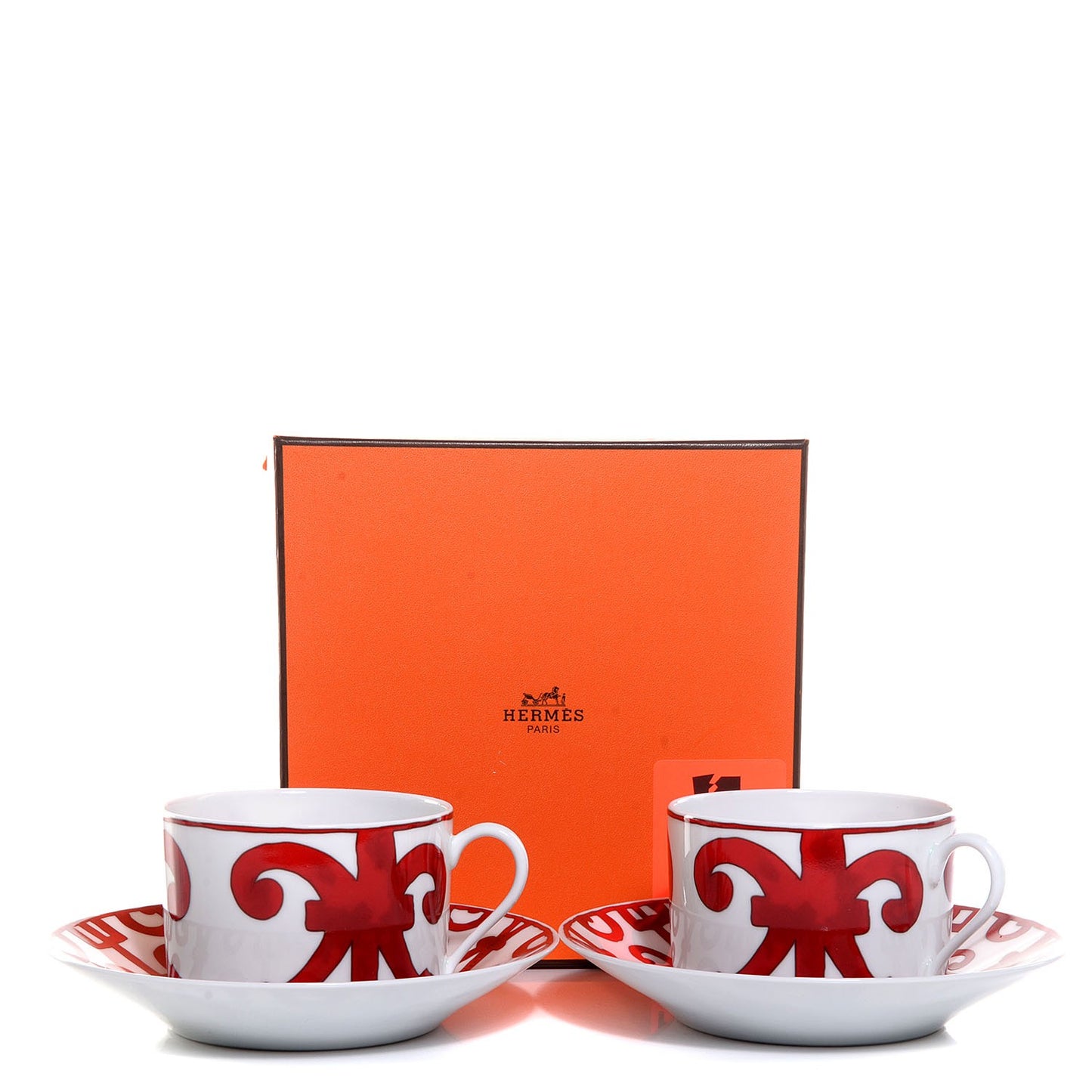 Porcelain Balcon du Guadalquivir Tea Cup and Saucer Set of 2