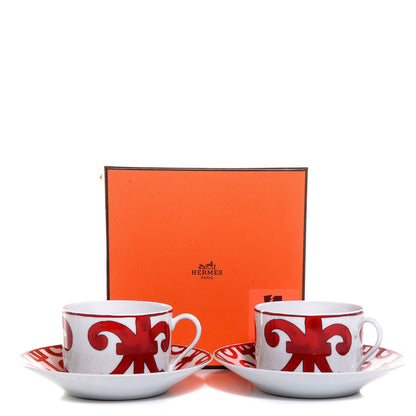 Hermes Porcelain Balcon du Guadalquivir Tea Cup and Saucer Set of 2 3 of 11