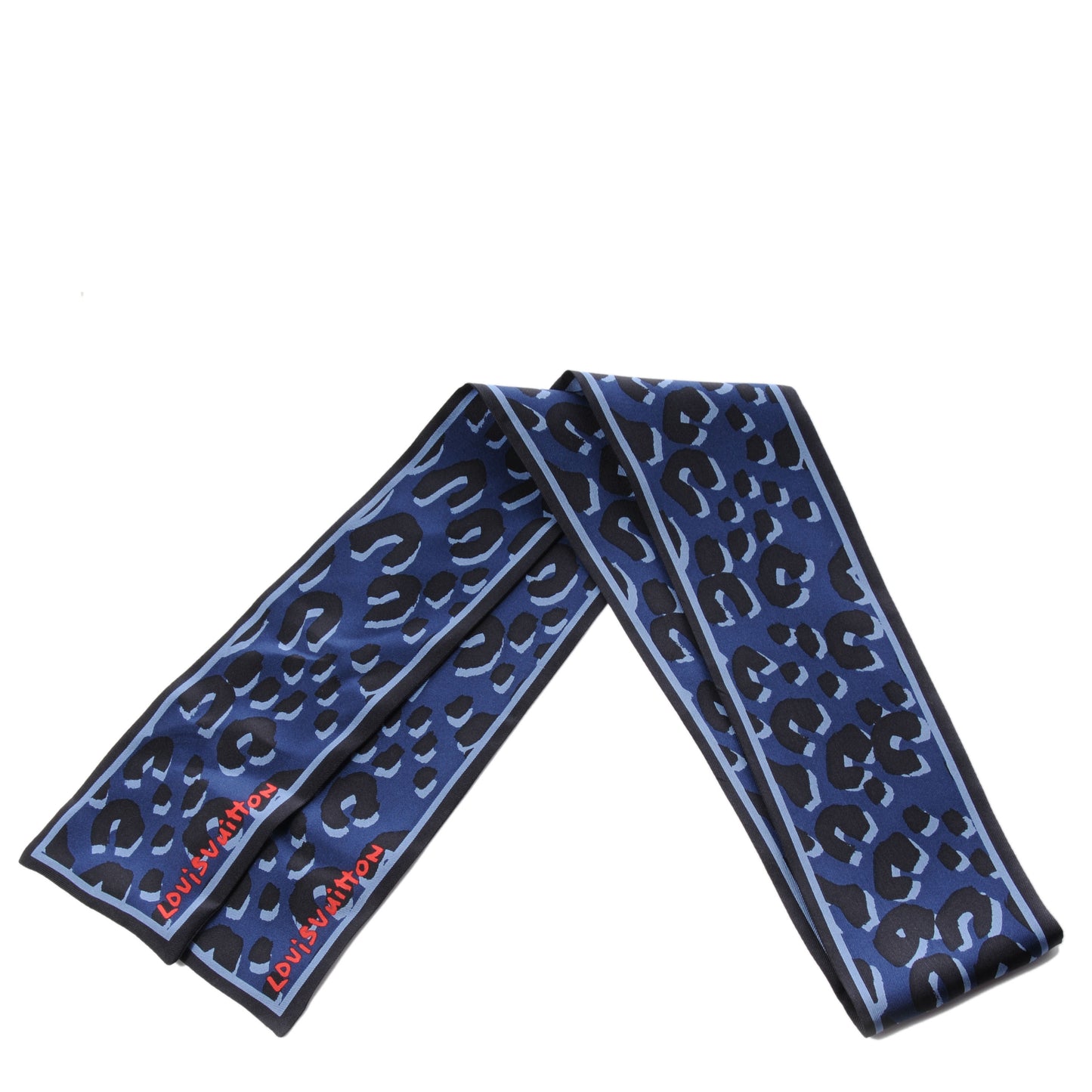 Silk Leopard Bandeau Blue