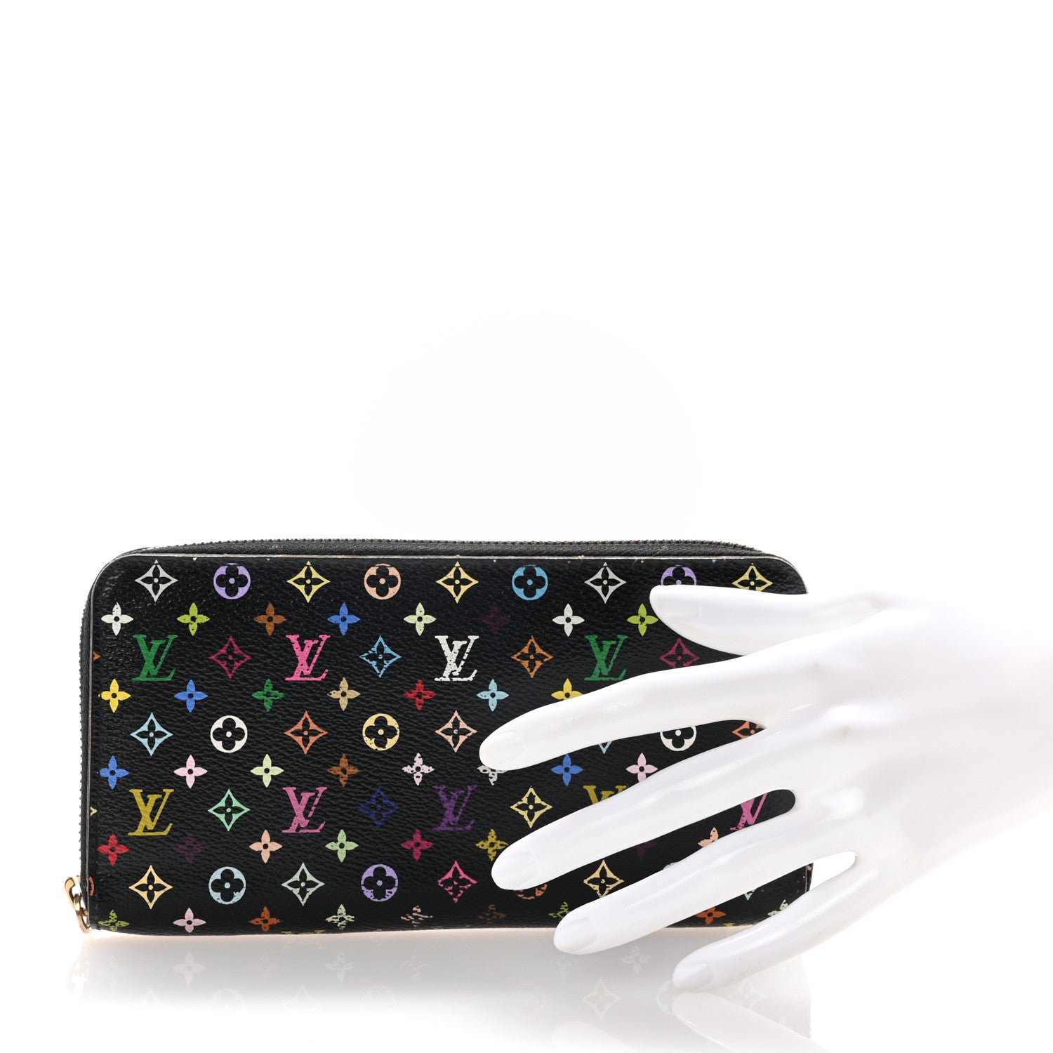 Louis Vuitton Monogram Multicolor Zippy Wallet Black Grenade 2 of 6