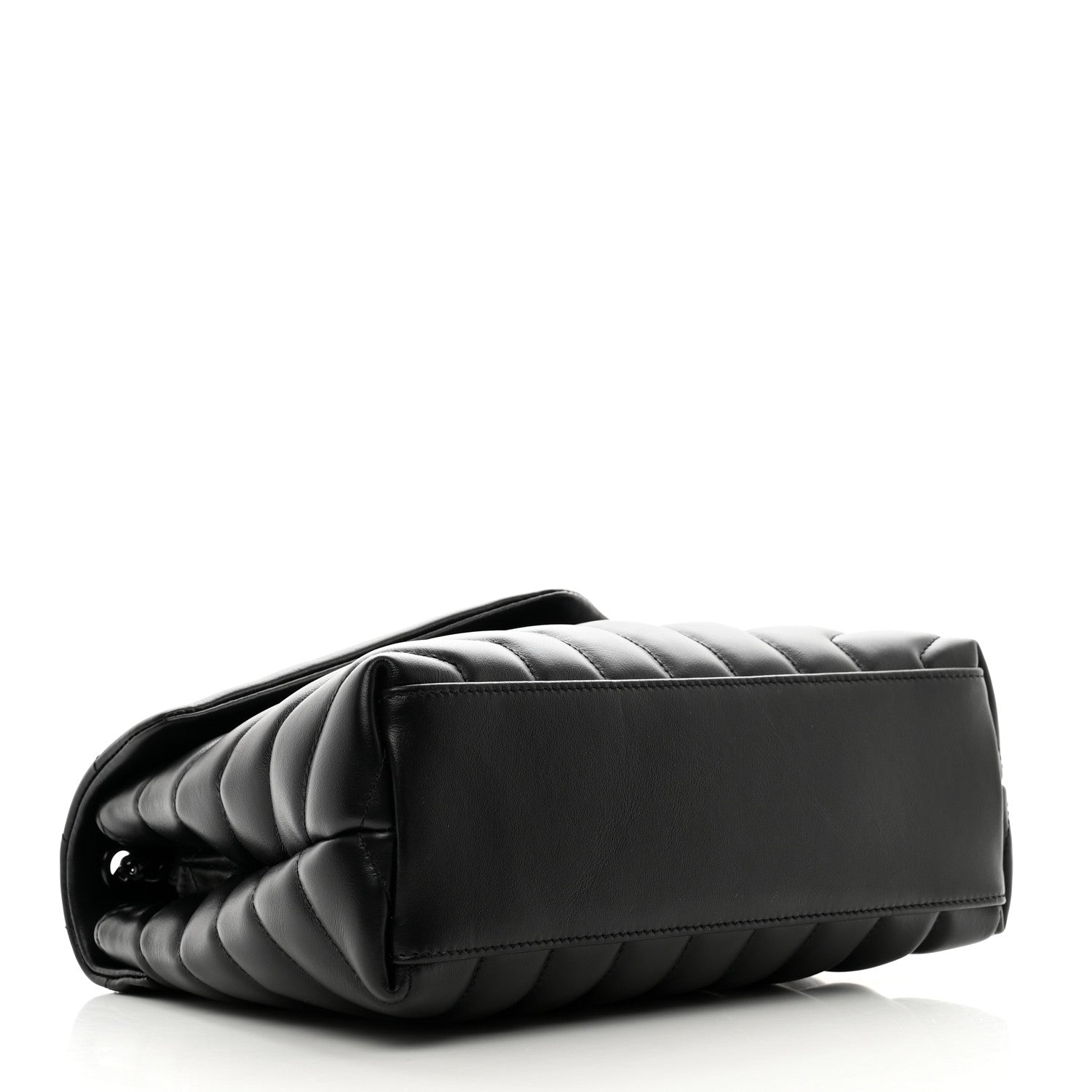 Saint Laurent Calfskin Y Quilted Monogram Monochrome Small Loulou Chain Satchel Black 4 of 12