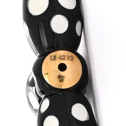 Louis Vuitton LV X YK Louisette Infinity Dot Earrings Gold Black White 6 of 7