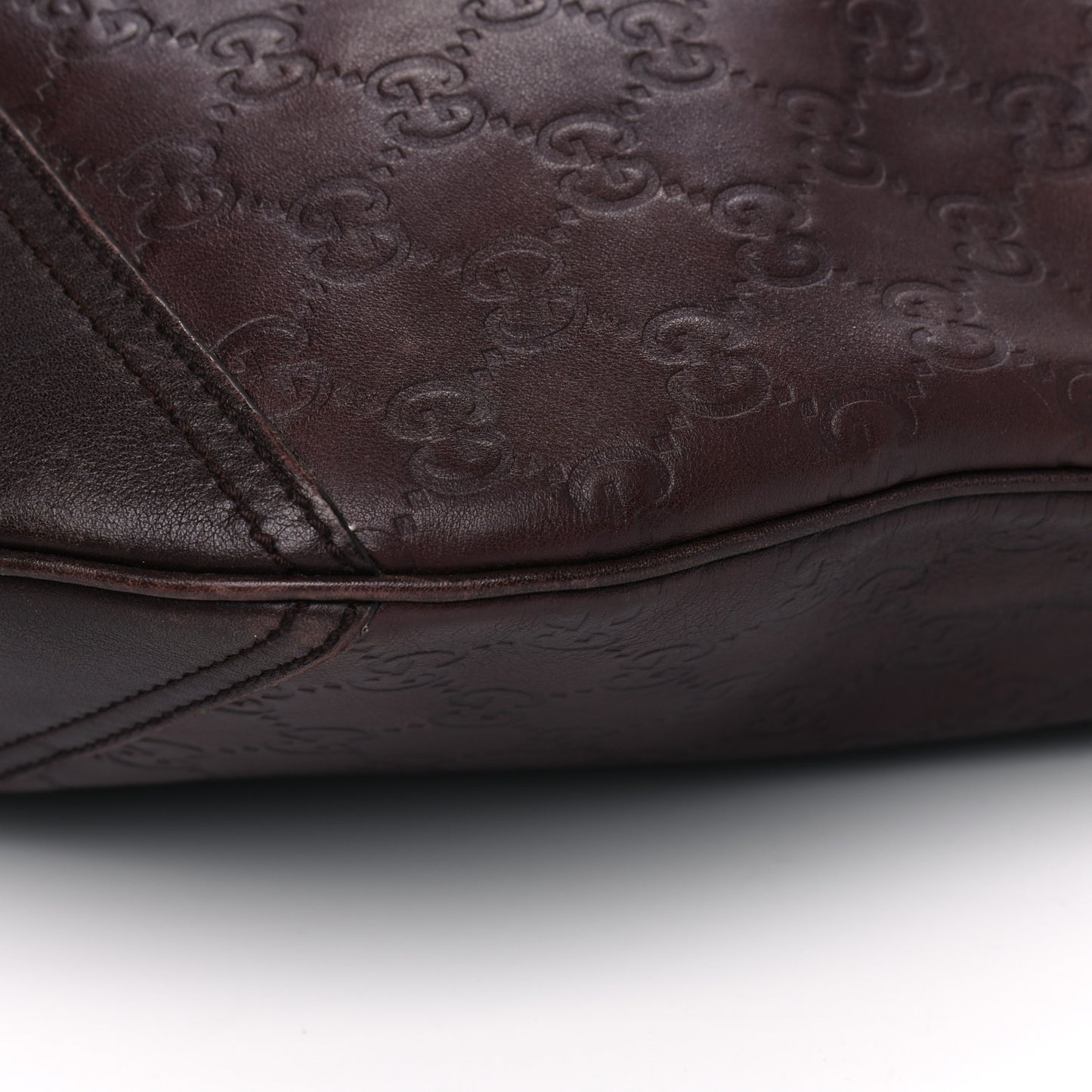 Guccissima Large Princy Hobo Dark Brown