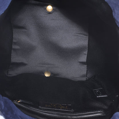 Saint Laurent Leather Small Downtown Metallic Navy 5 of 7
