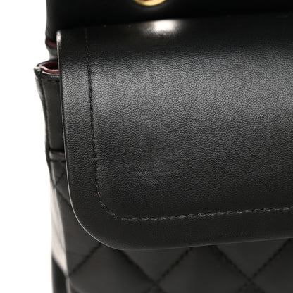 Chanel Lambskin Quilted Medium Double Flap Black 11 of 12