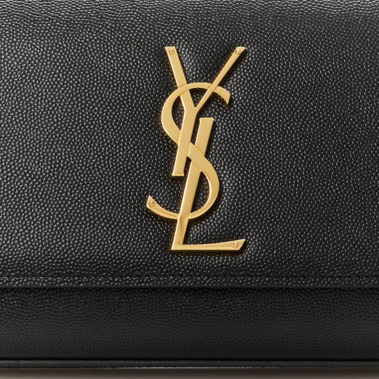 Saint Laurent Grain De Poudre Monogram Cassandre Clutch Black 9 of 11
