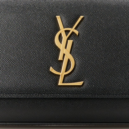 Saint Laurent Grain De Poudre Monogram Cassandre Clutch Black 9 of 11