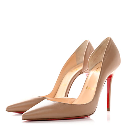 Christian Louboutin Nappa Iriza 100 Pumps 37.5 Nude 3 of 14