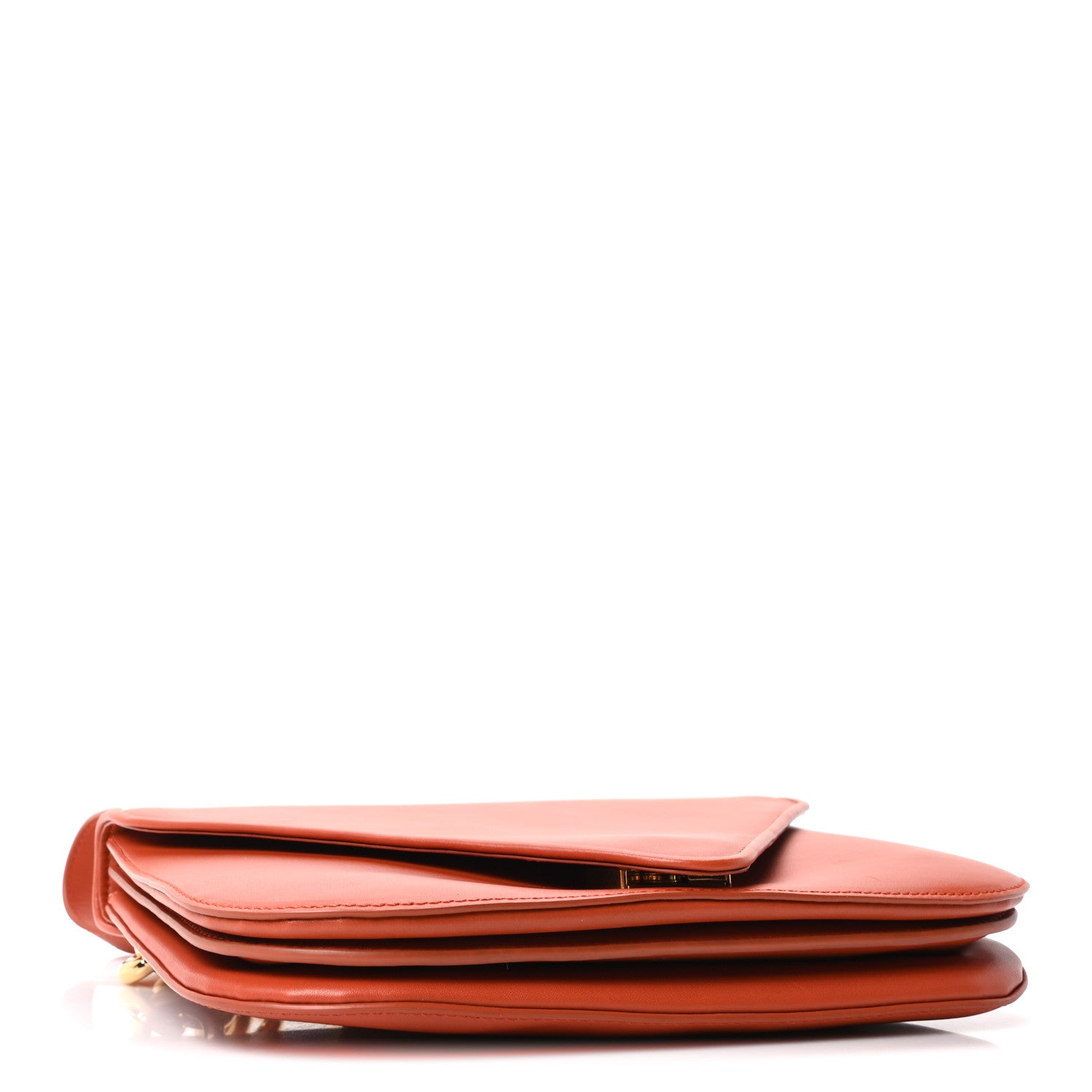 Bottega Veneta Calfskin Mount Envelope Bag Maple 4 of 10