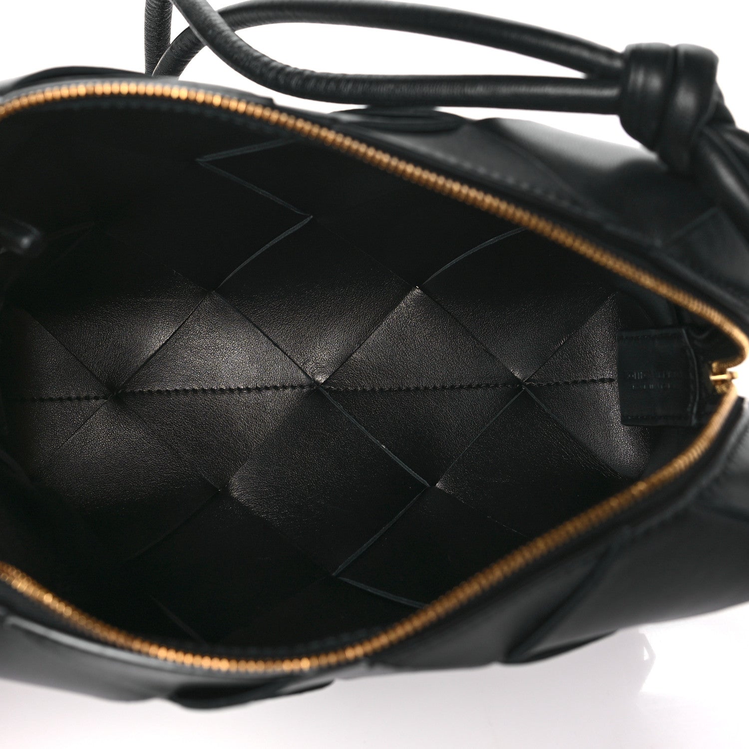 Bottega Veneta Lambskin Maxi Intrecciato Small Cassette Camera Bag Black 5 of 9
