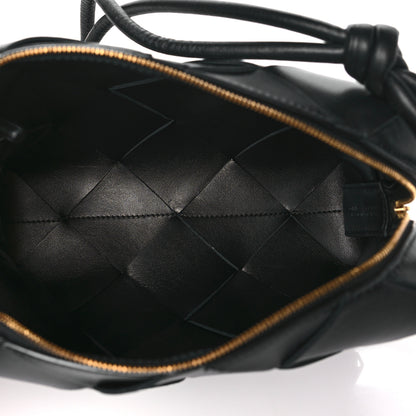 Bottega Veneta Lambskin Maxi Intrecciato Small Cassette Camera Bag Black 5 of 9