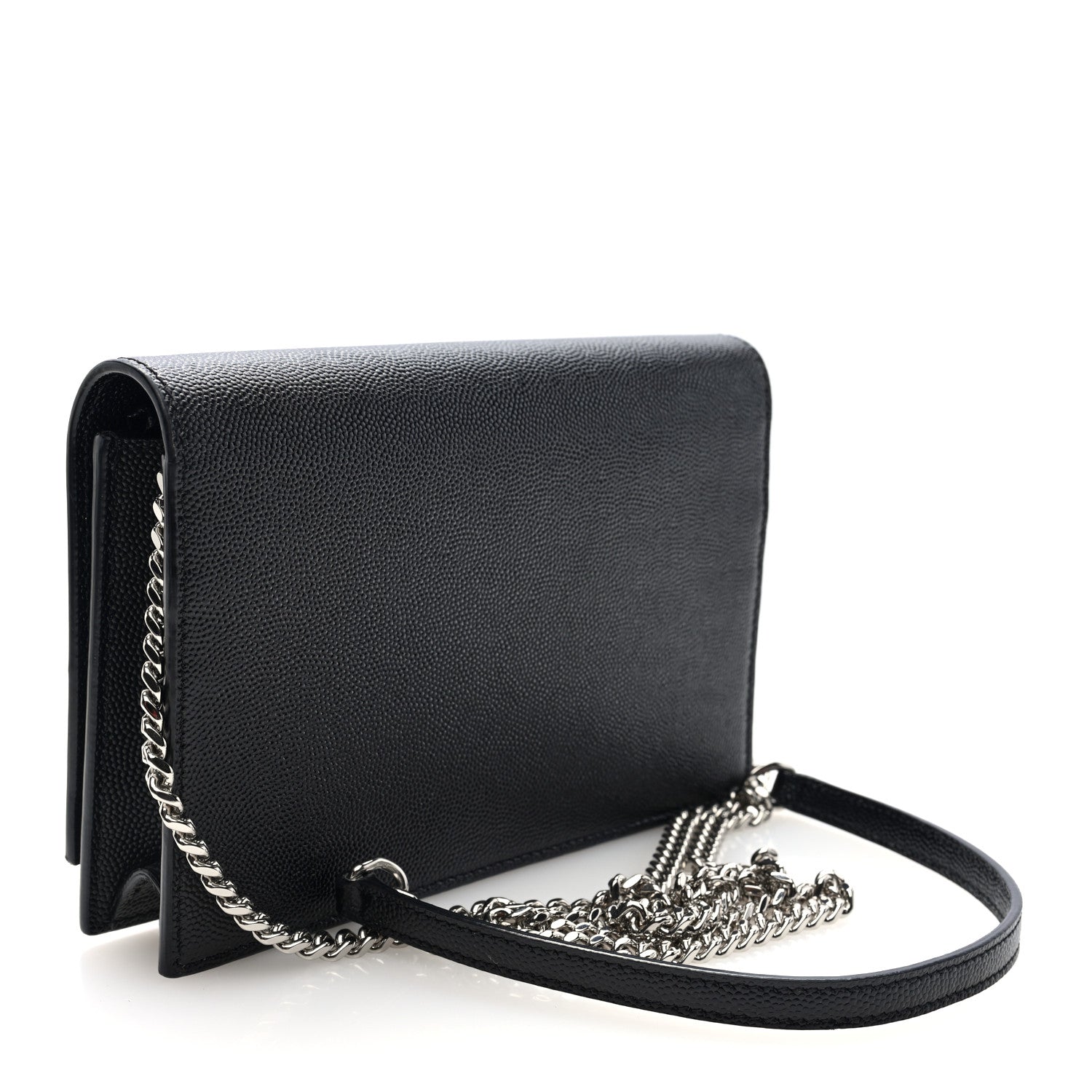 Saint Laurent Grain De Poudre Classic Monogram Kate Tassel Chain Wallet Black 3 of 9