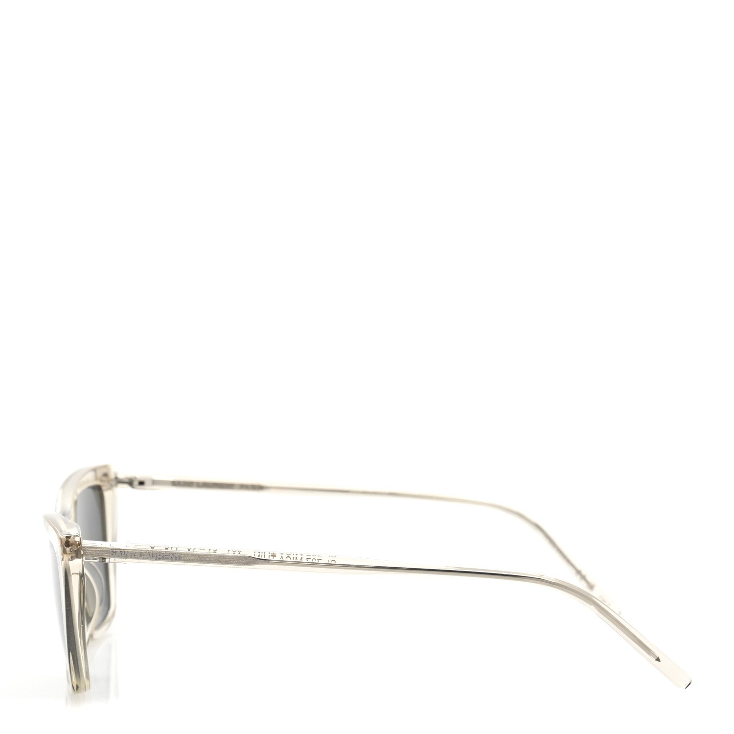 Saint Laurent Acetate Cat Eye Mica Thin SL 737 Sunglasses Translucent Beige 3 of 8