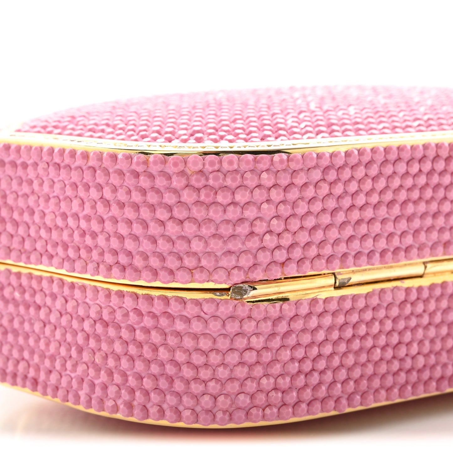 Swarovski Crystal Minaudière Clutch Pink