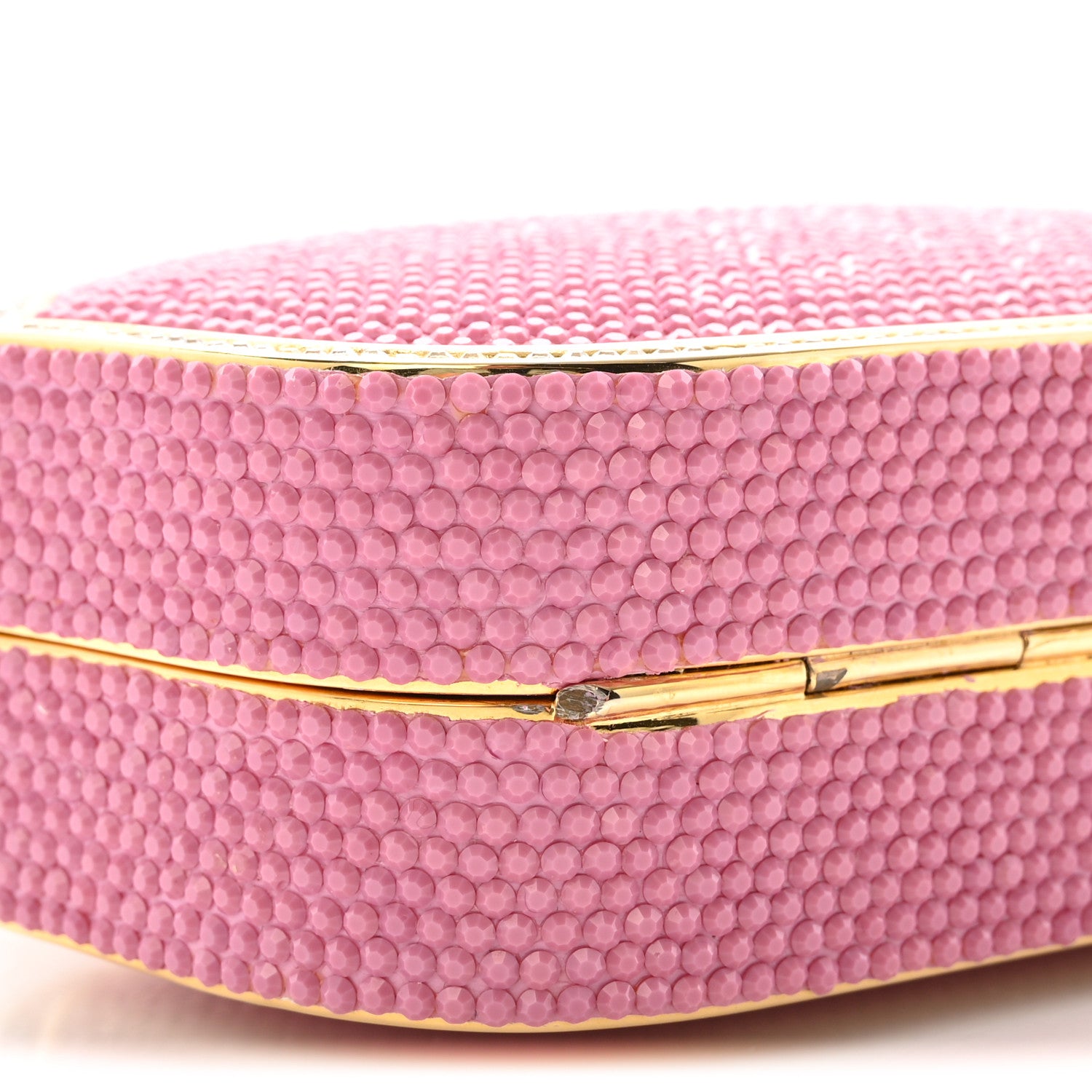 Judith Leiber Swarovski Crystal Minaudière Clutch Pink 8 of 10
