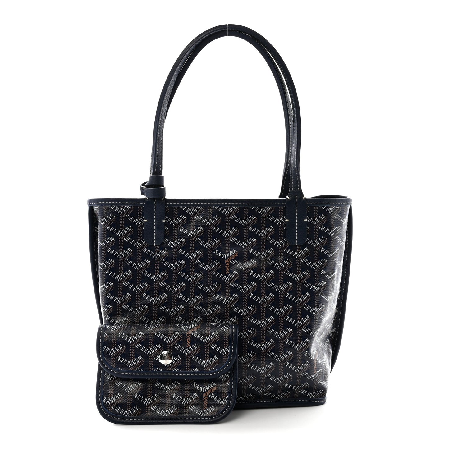 Goyardine Reversible Mini Anjou Navy