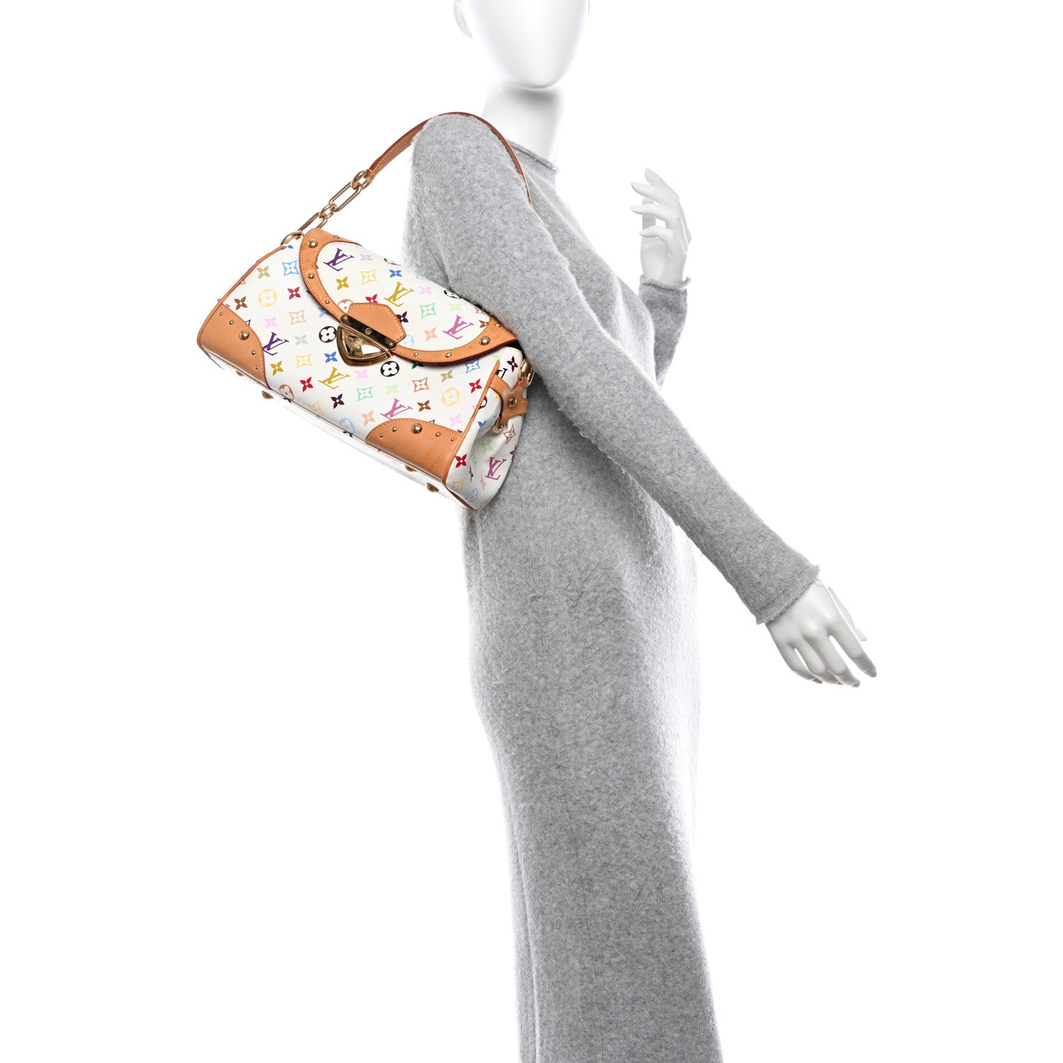 Louis Vuitton Monogram Multicolor Beverly MM White 2 of 10