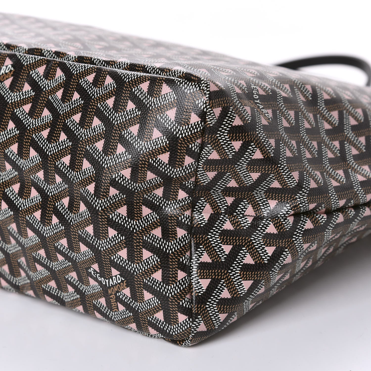 Goyard Goyardine Saint Louis Claire Voie PM Black Pink 7 of 9