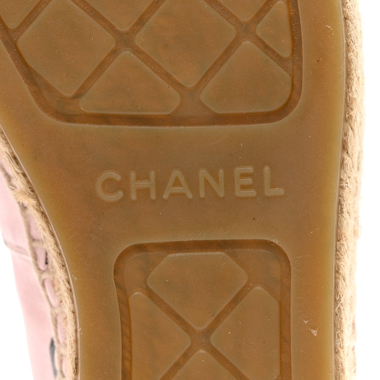 Chanel Lambskin Printed CC Espadrilles 38 Light Pink Black 7 of 9