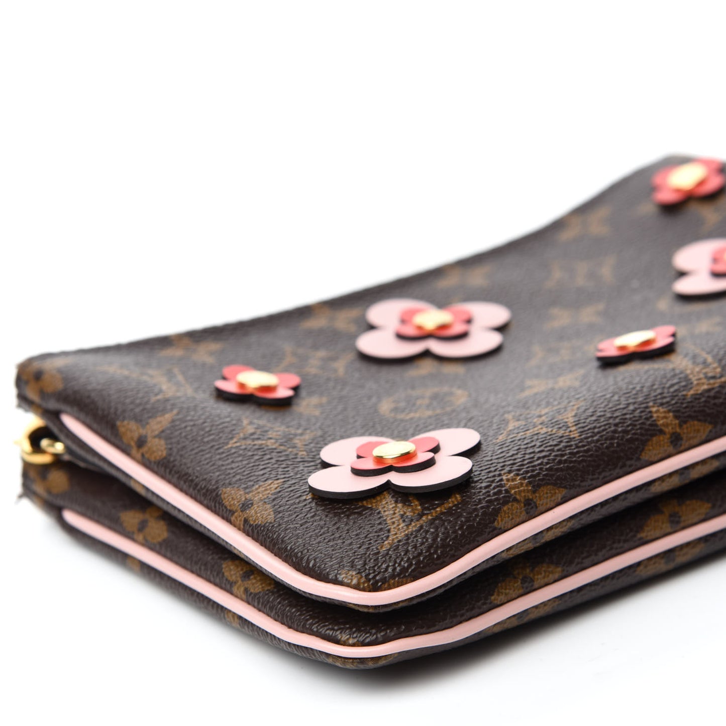 Monogram Blooming Flowers Double Zip Pochette