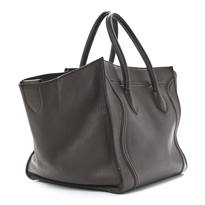 Celine Supple Calfskin Medium Phantom Luggage Khaki Cobalt Trim 3 of 12