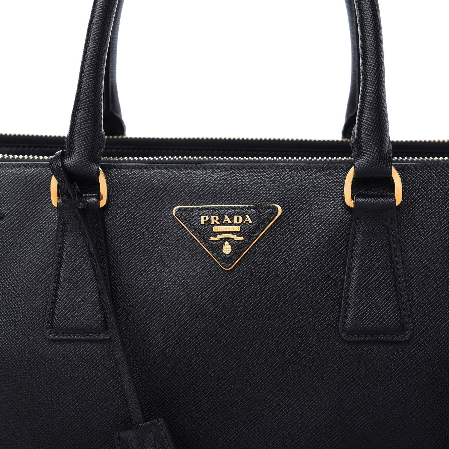 Prada Saffiano Lux Extra Large Galleria Double Zip Tote Black 10 of 10