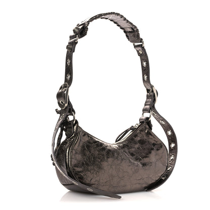 Balenciaga Metallic Agneau Arena Le Cagole Shoulder Bag XS Dark Bronze 4 of 11